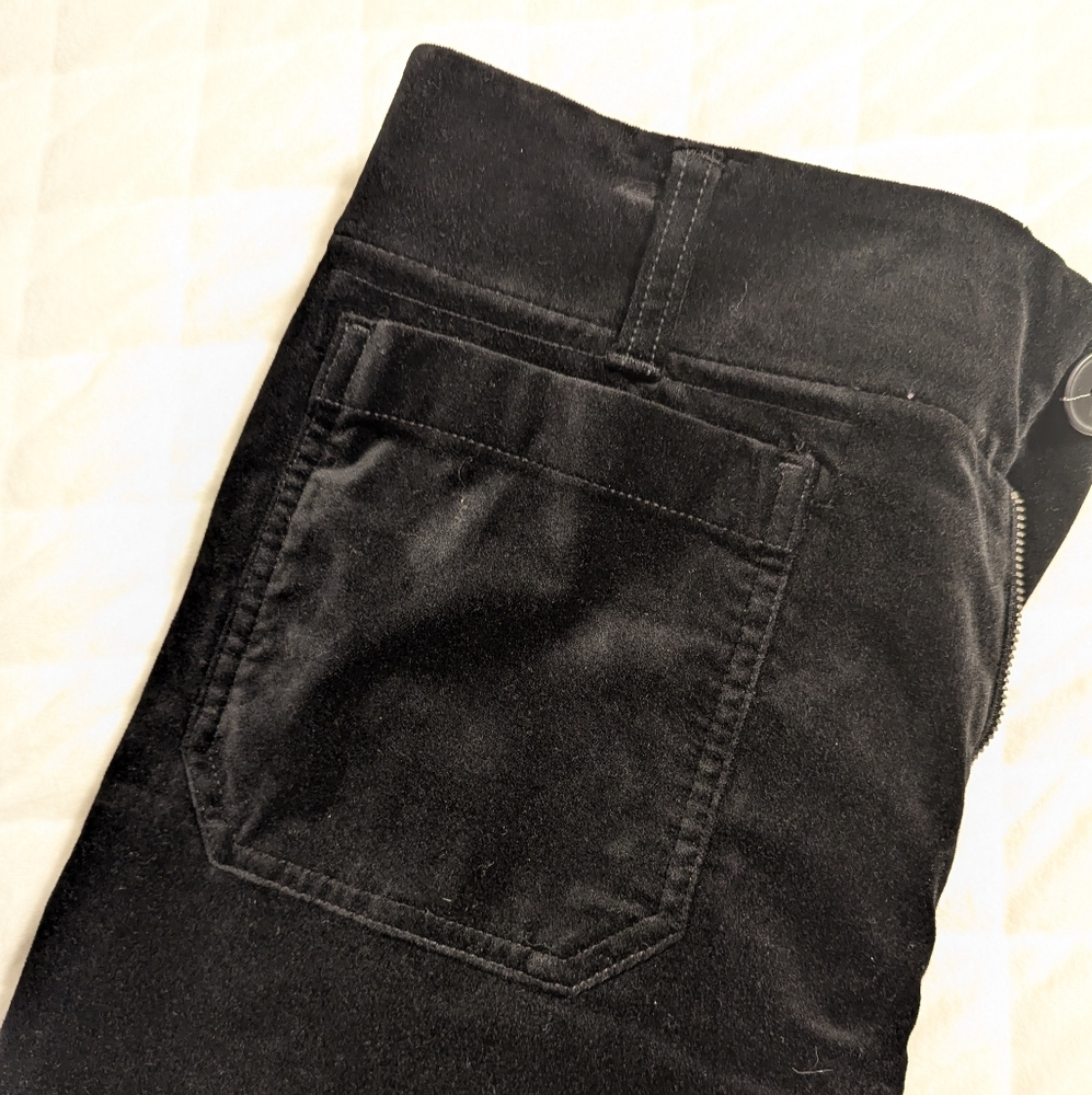 Anthropologie Maeve Colette Black Velvet Pants Size 29